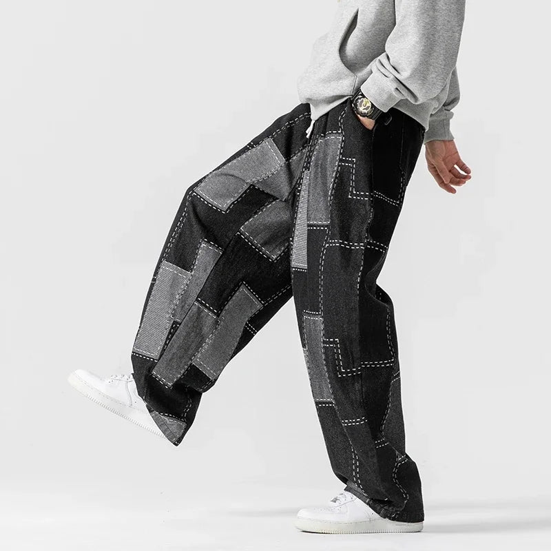 Felder Patchwork Denim Joggers