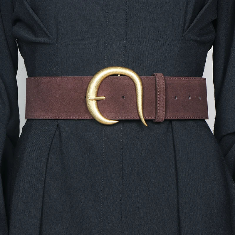 Baroque Genuine Suede Belt