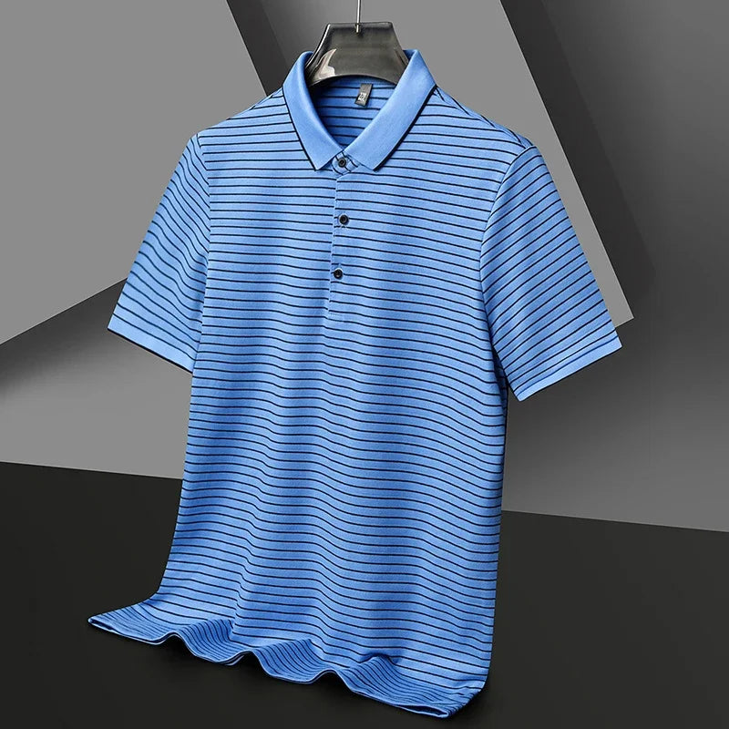 Skyford Pinstripe Cotton Polo