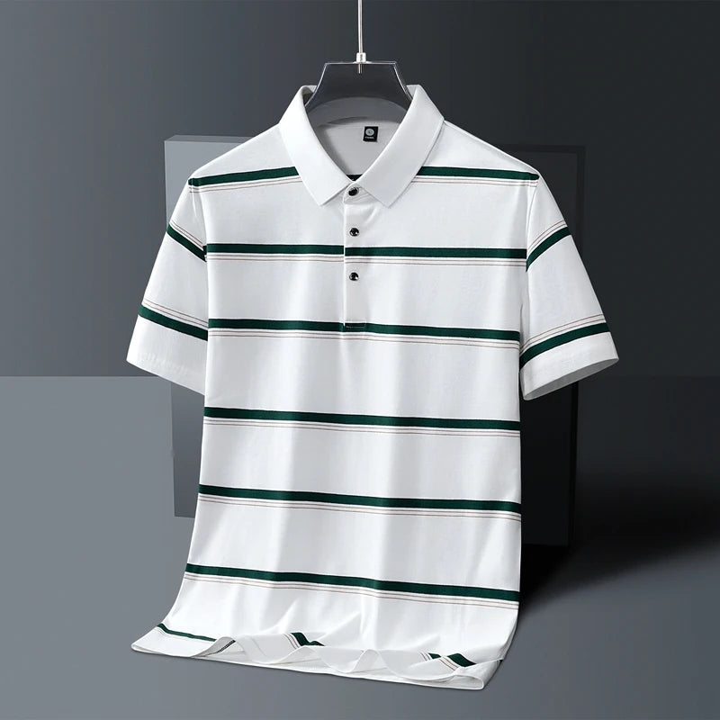 Oaklane Stripe Cotton Polo