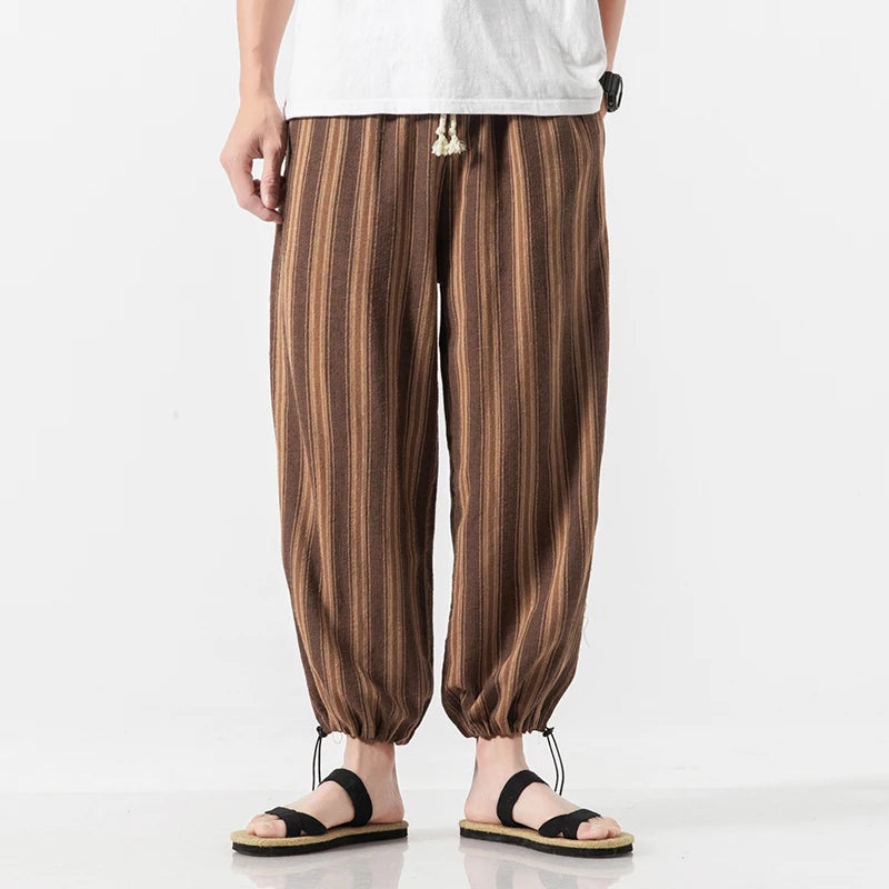Cabo Stripe Cotton Joggers