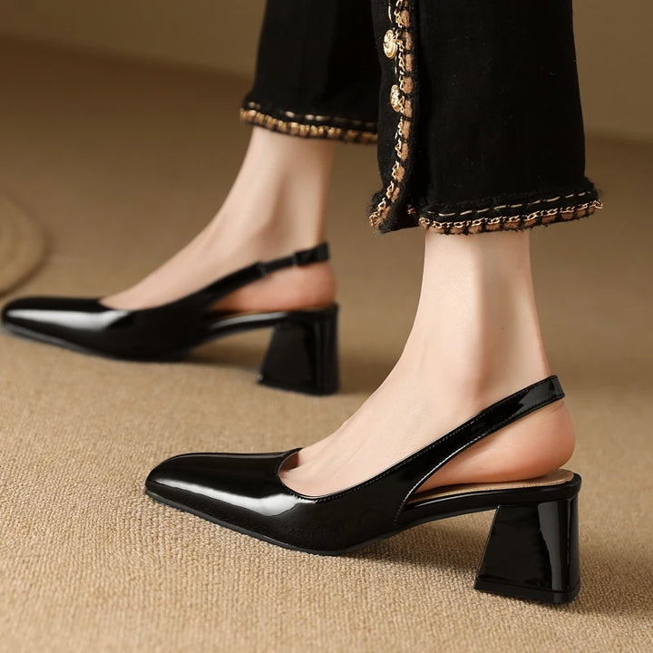 Luna Glimmer Slingback Heels