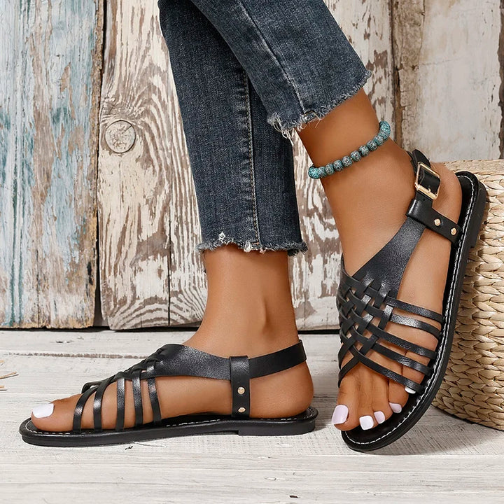 Terra Woven Leather Sandals