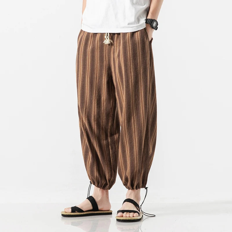 Cabo Stripe Cotton Joggers
