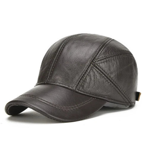 Winston Panelled Leather Hat