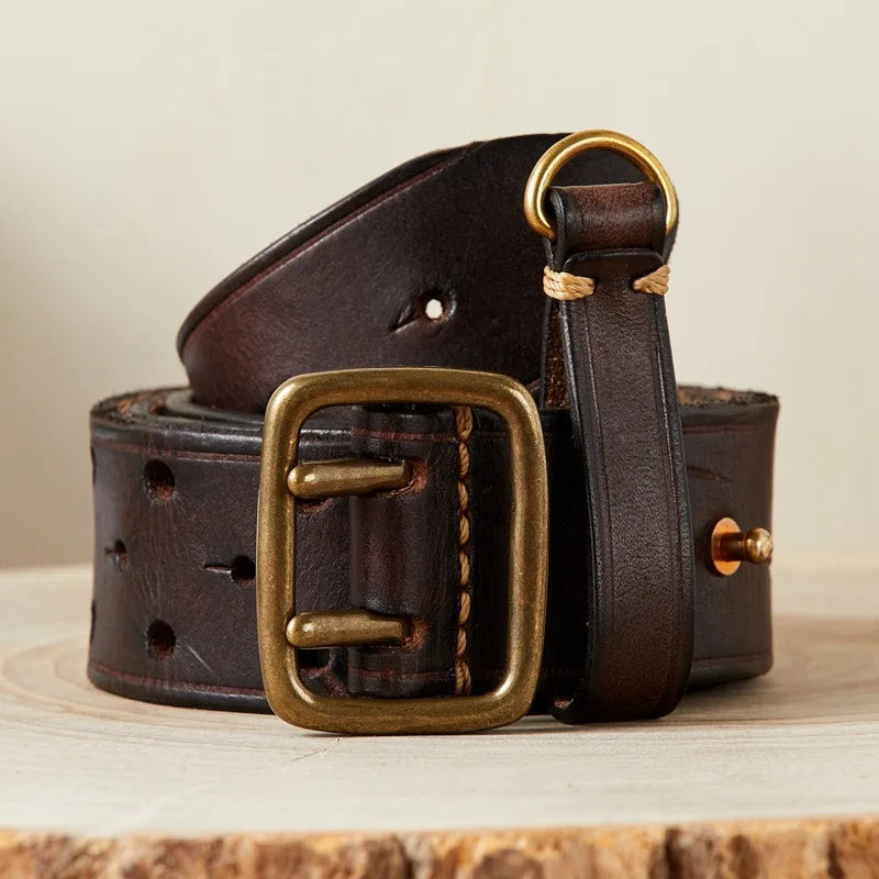 Frontier Crosshatch Cowhide Belt