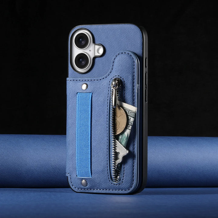 Zip & Grip Leather iPhone Case