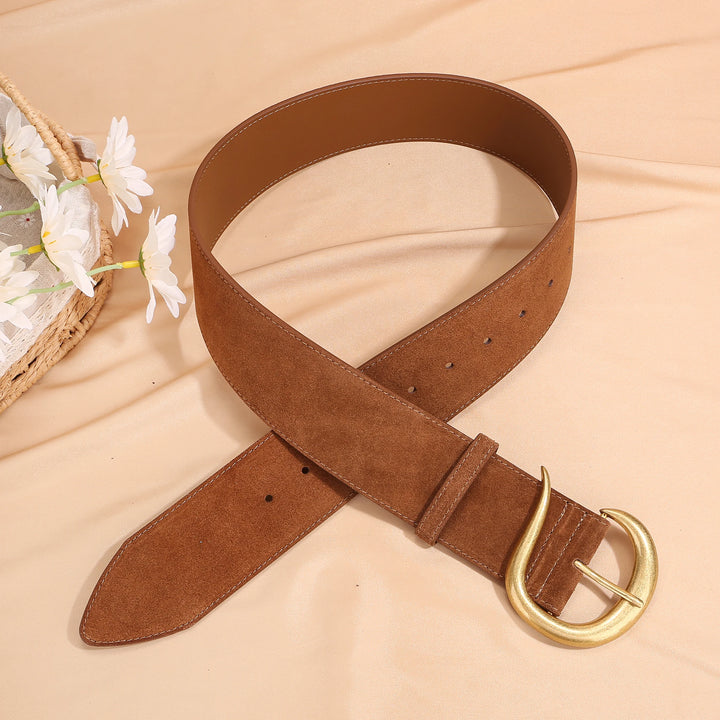 Baroque Genuine Suede Belt