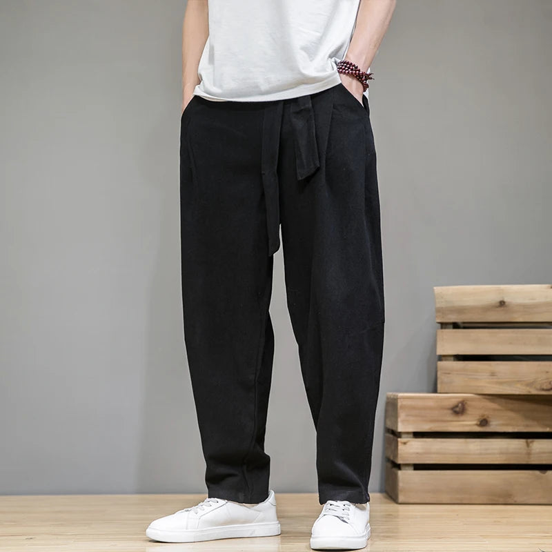 Satori Cotton-Linen Joggers