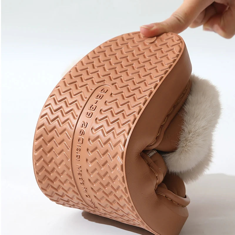 Aurora Bow Plush Slippers