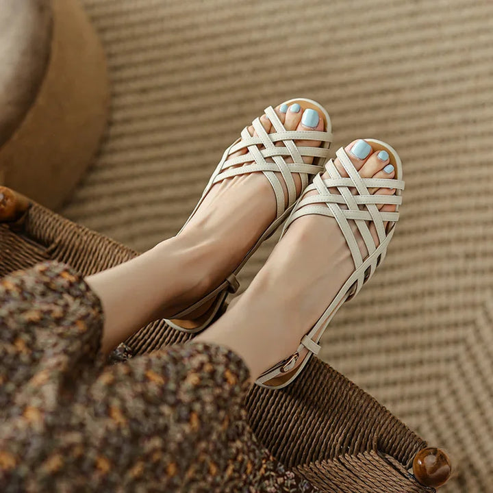 Aria Woven Leather Sandals