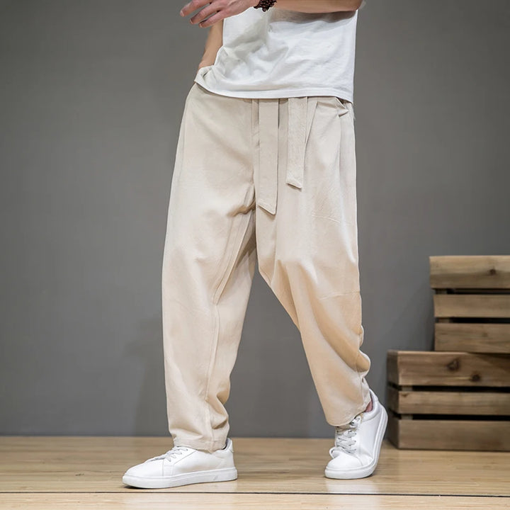 Satori Cotton-Linen Joggers