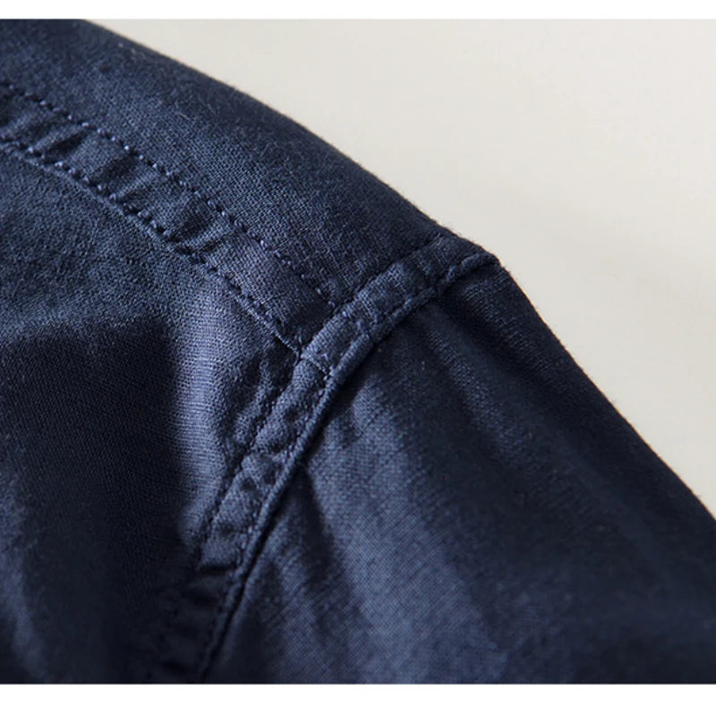 Arturo Linen Mandarin Shirt