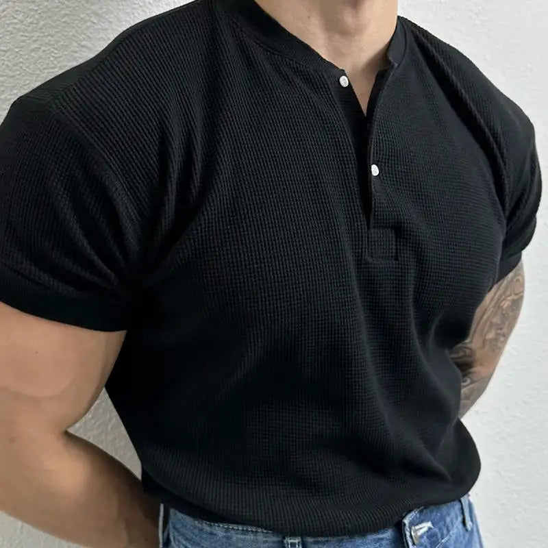 Carter Cotton Waffle Henley