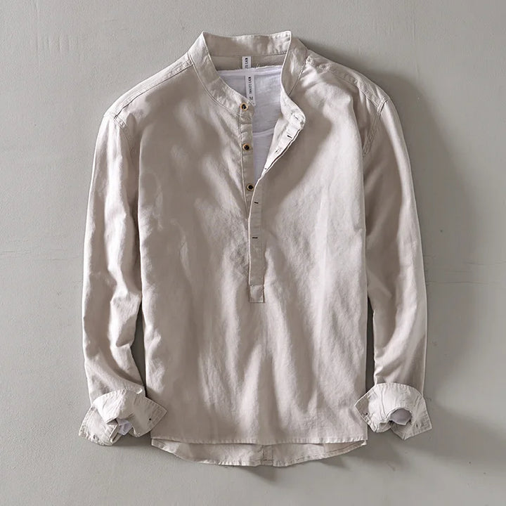 Arturo Linen Mandarin Shirt