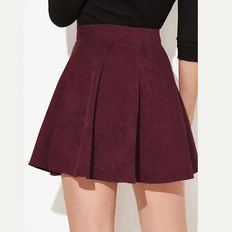 Cordelia A-Line Corduroy Skirt