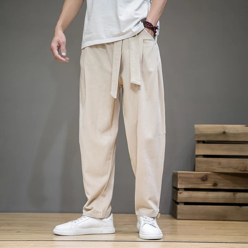 Satori Cotton-Linen Joggers
