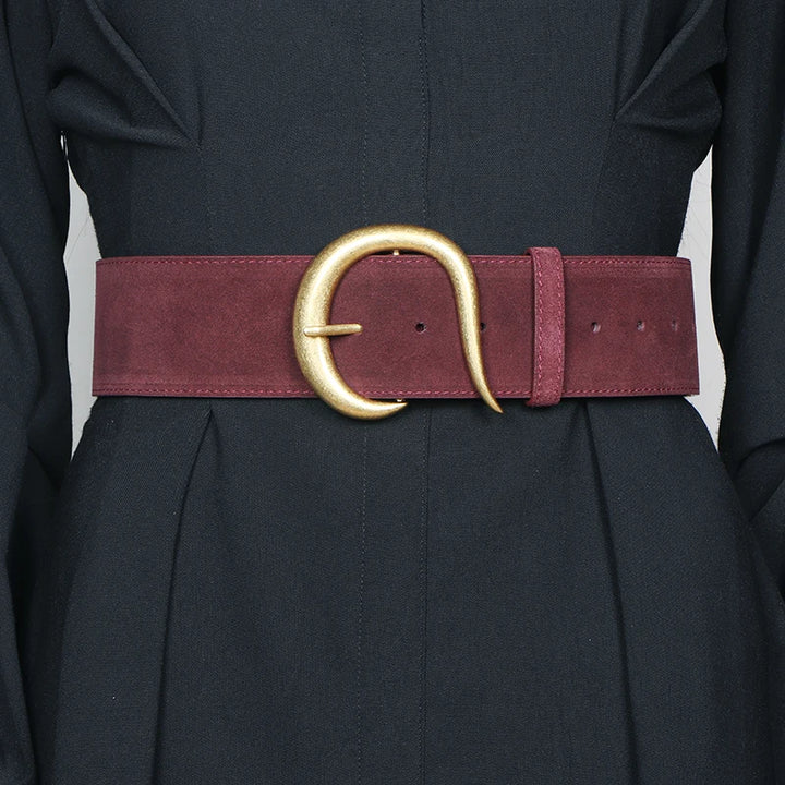 Baroque Genuine Suede Belt