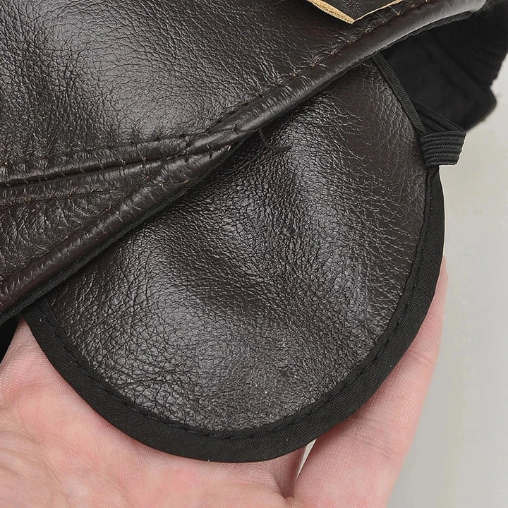 Winston Panelled Leather Hat