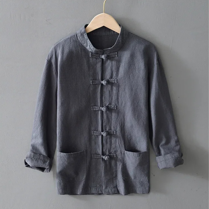 Nippon Cotton-Linen Mandarin Shirt