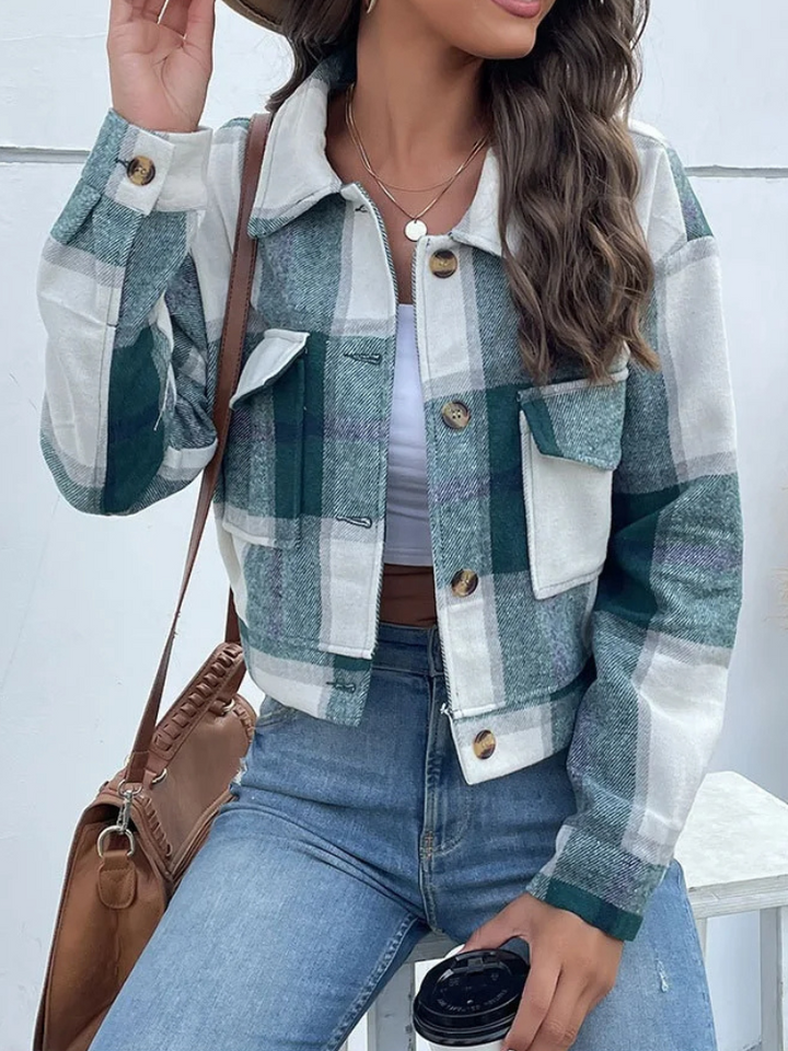 Virginia Plaid Crop Jacket