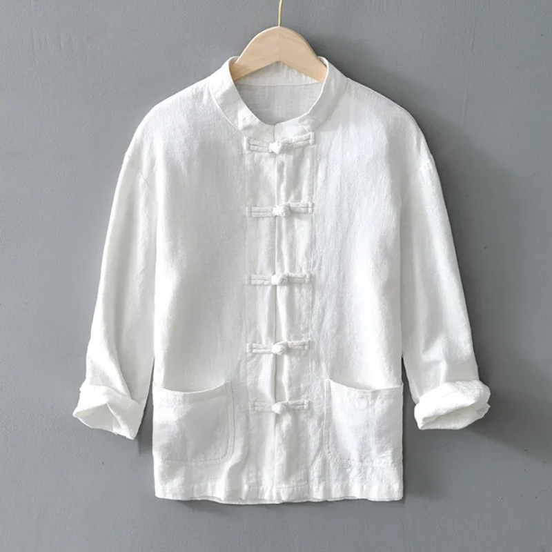 Nippon Cotton-Linen Mandarin Shirt