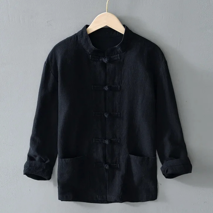 Nippon Cotton-Linen Mandarin Shirt