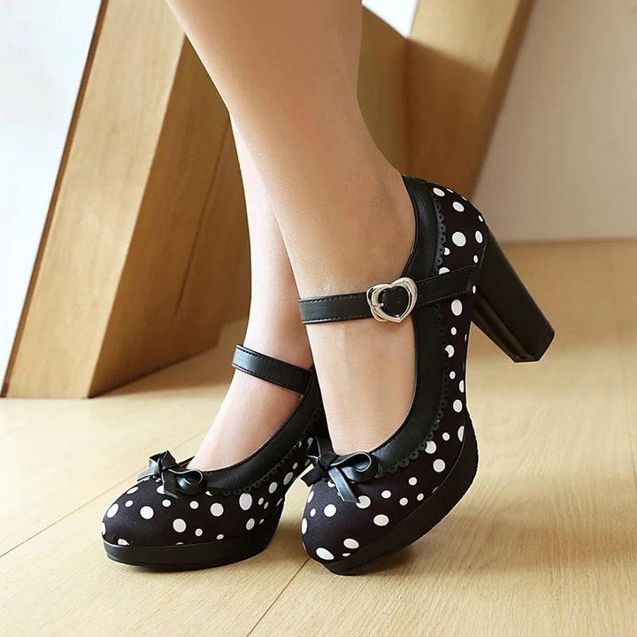 Mary Jane Dot Pumps