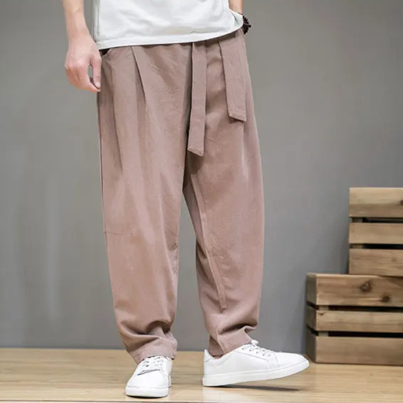 Satori Cotton-Linen Joggers