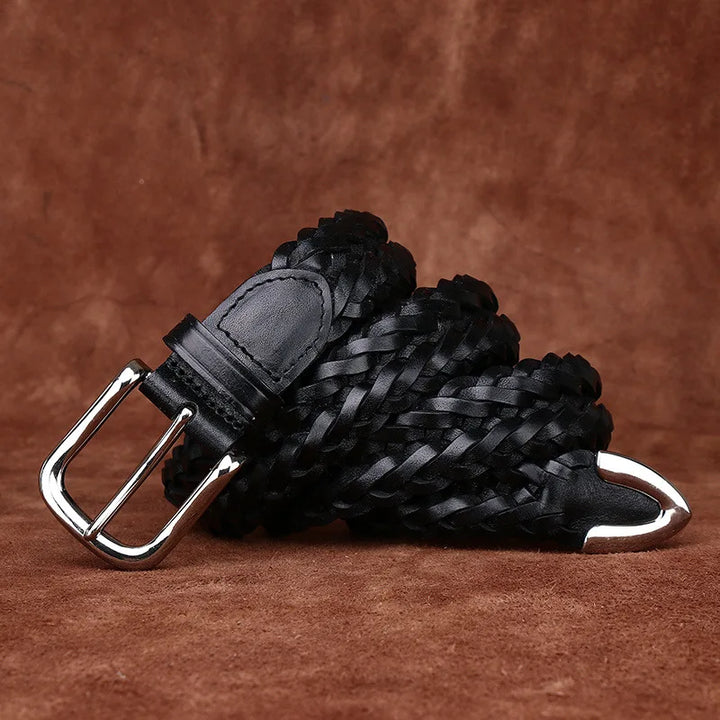 Laurel Genuine Leather Braided Belt