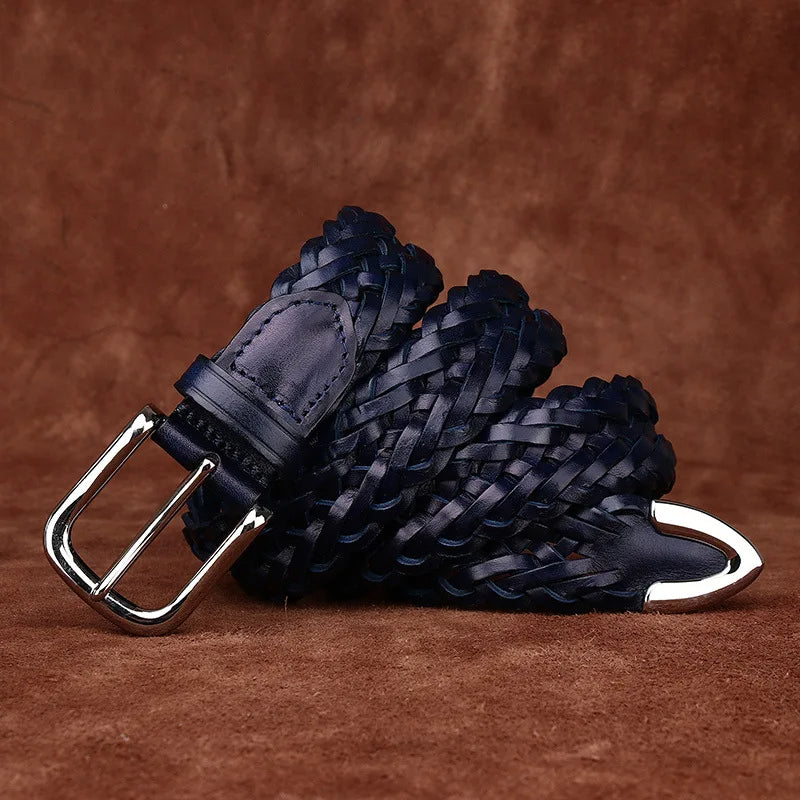 Laurel Genuine Leather Braided Belt