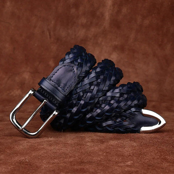 Laurel Genuine Leather Braided Belt