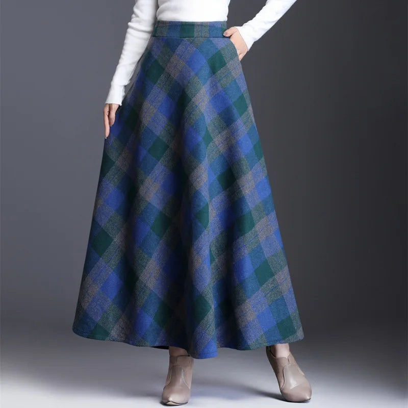 Aurora Plaid Maxi Skirt