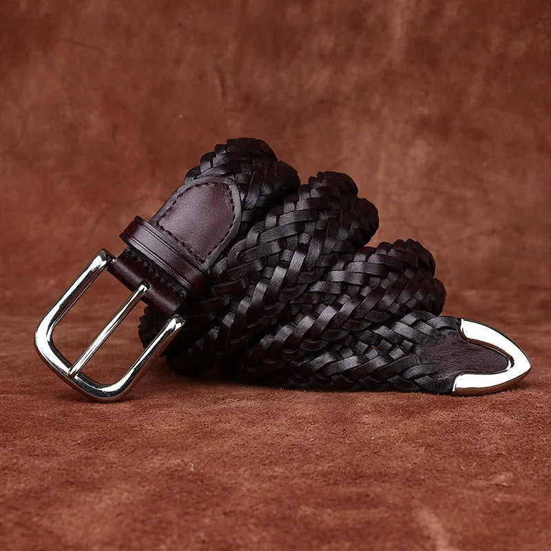 Laurel Genuine Leather Braided Belt