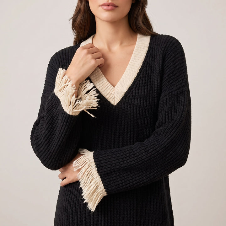 Giulia Fringed Knit Dress