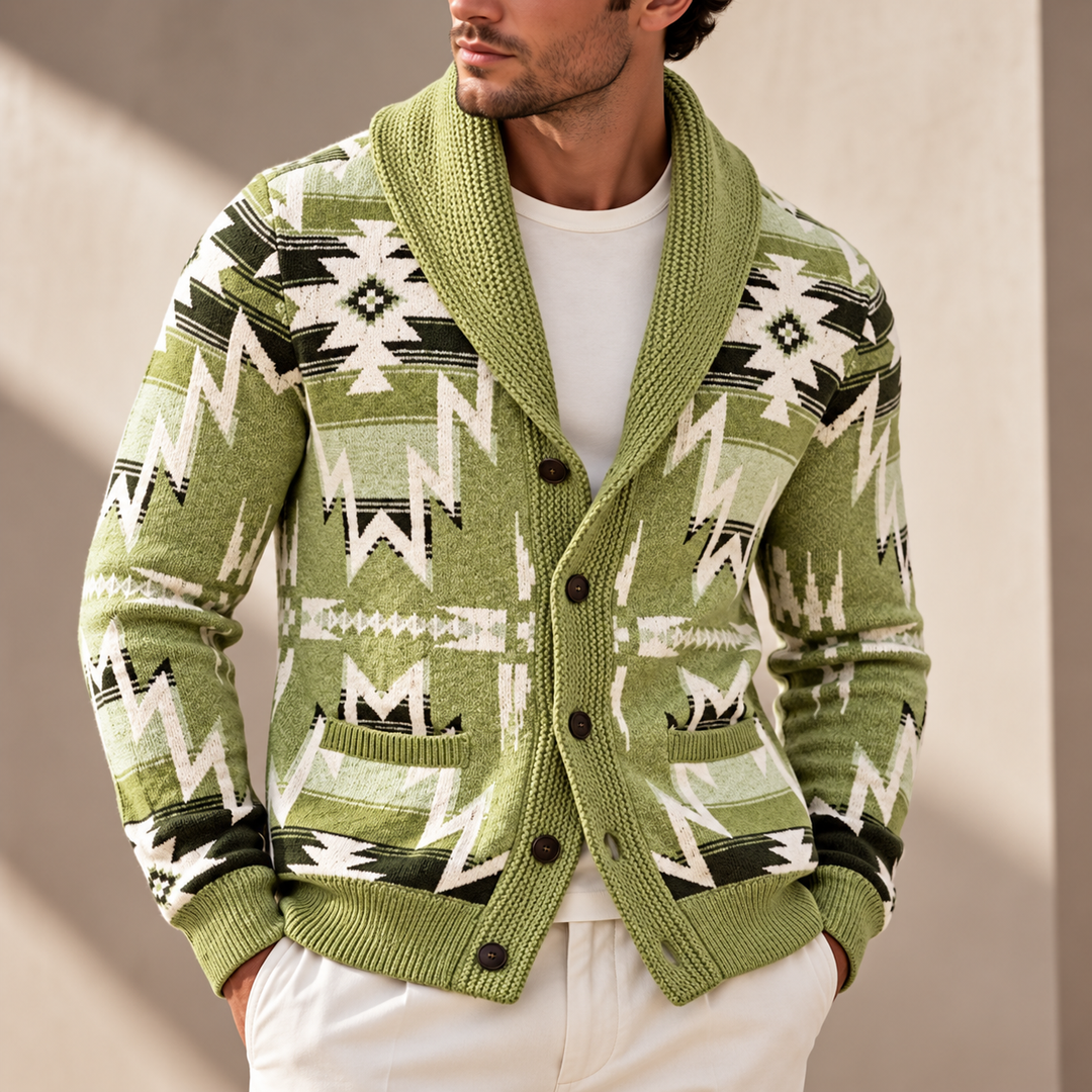 Aspen Geometric Shawl Cardigan