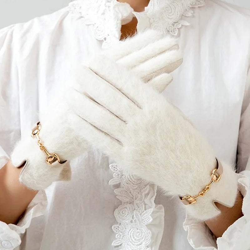 Colette Rabbit Fur Gloves