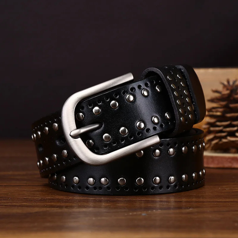 Maverick Genuine Leather Stud Belt