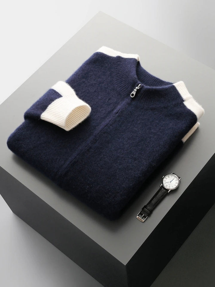 Alfonso Stripe Merino Cardigan