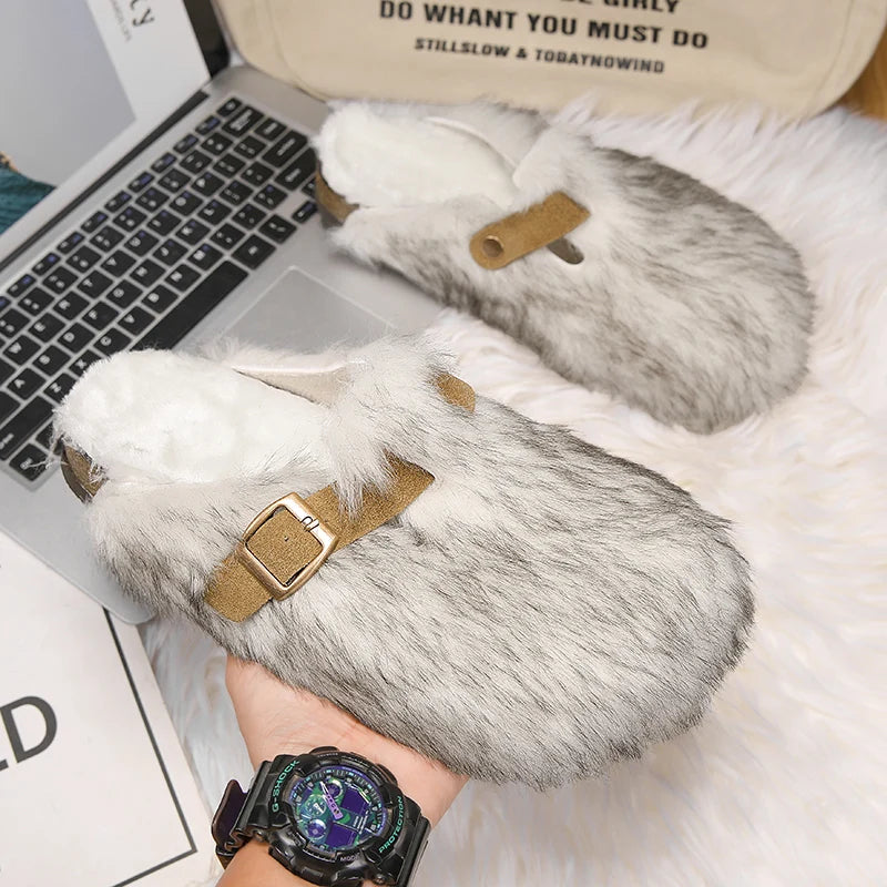 Alpine Plush Buckle Clogs