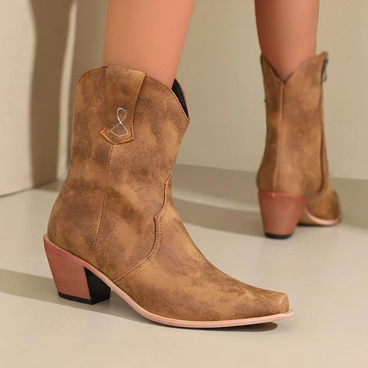Sierra Leather Western Boots