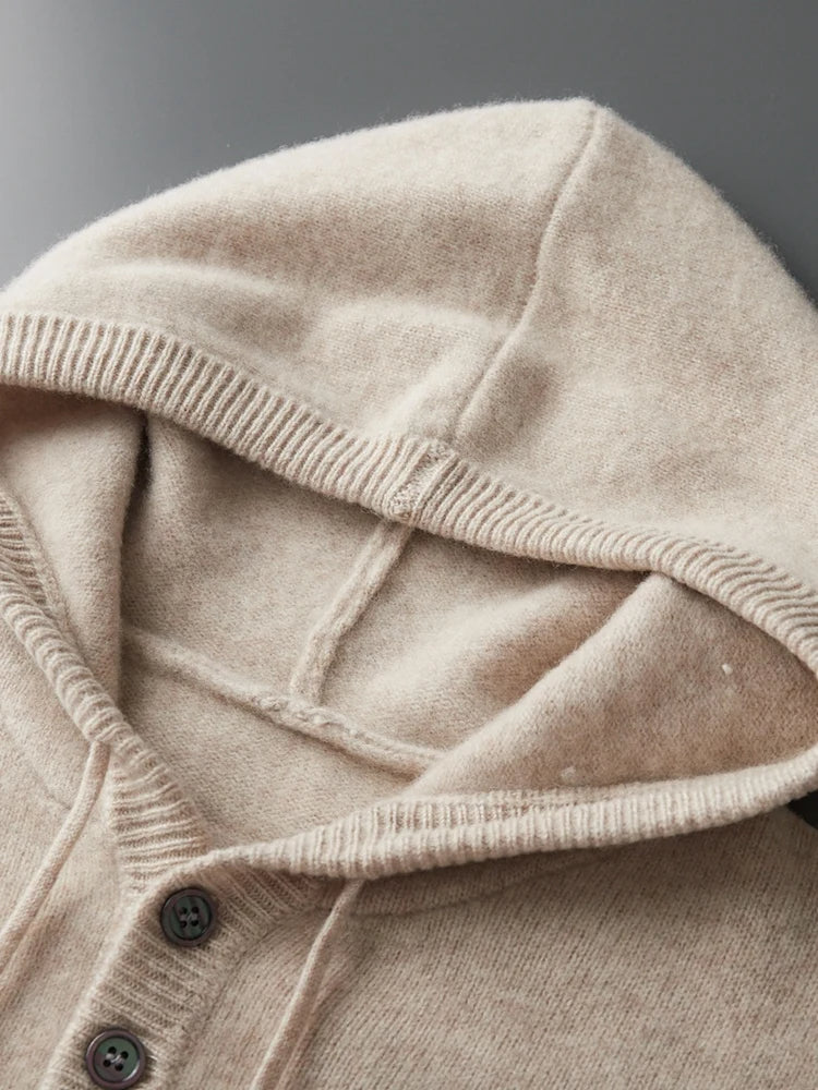 Elmwood Henley Merino Hoodie