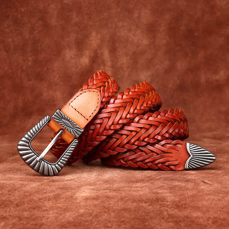 Sierra Braided Cowhide Belt