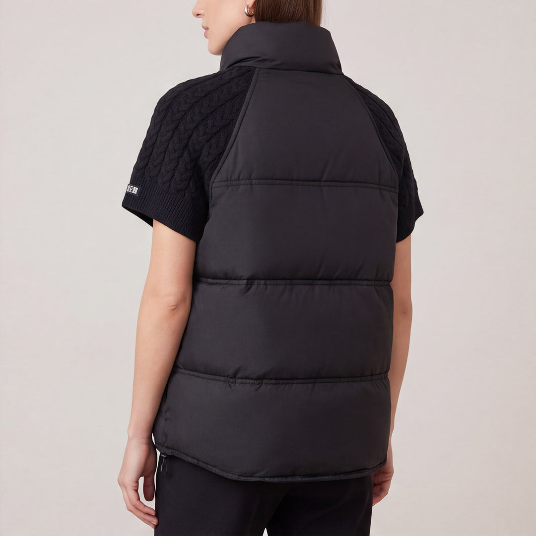 Amor Cable-Knit Puffer Vest