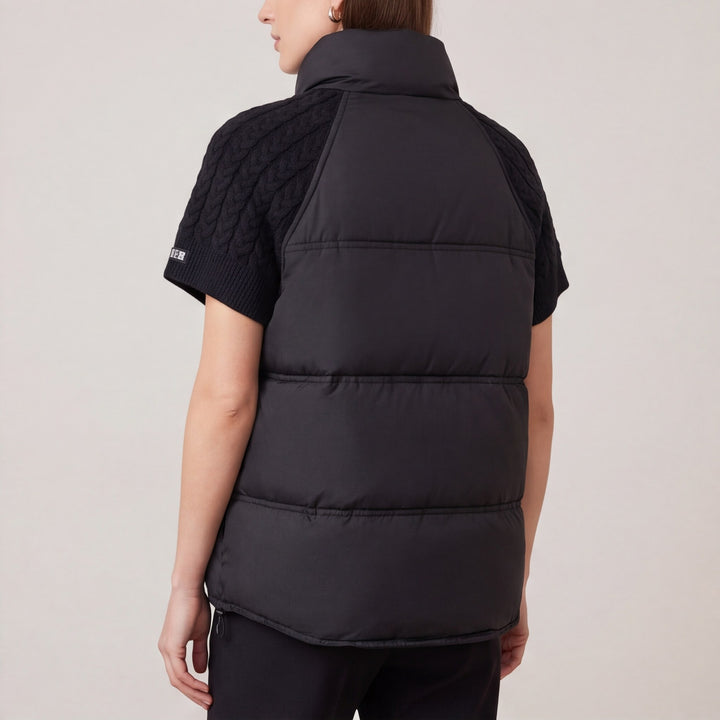 Amor Cable-Knit Puffer Vest