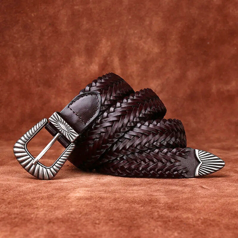 Sierra Braided Cowhide Belt