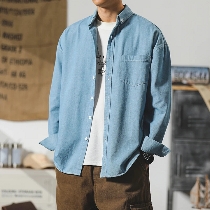 Harbor Denim Button-Up Shirt