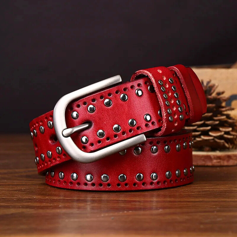 Maverick Genuine Leather Stud Belt
