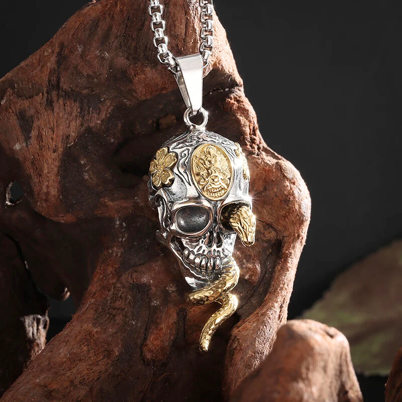 Skull & Serpent Necklace