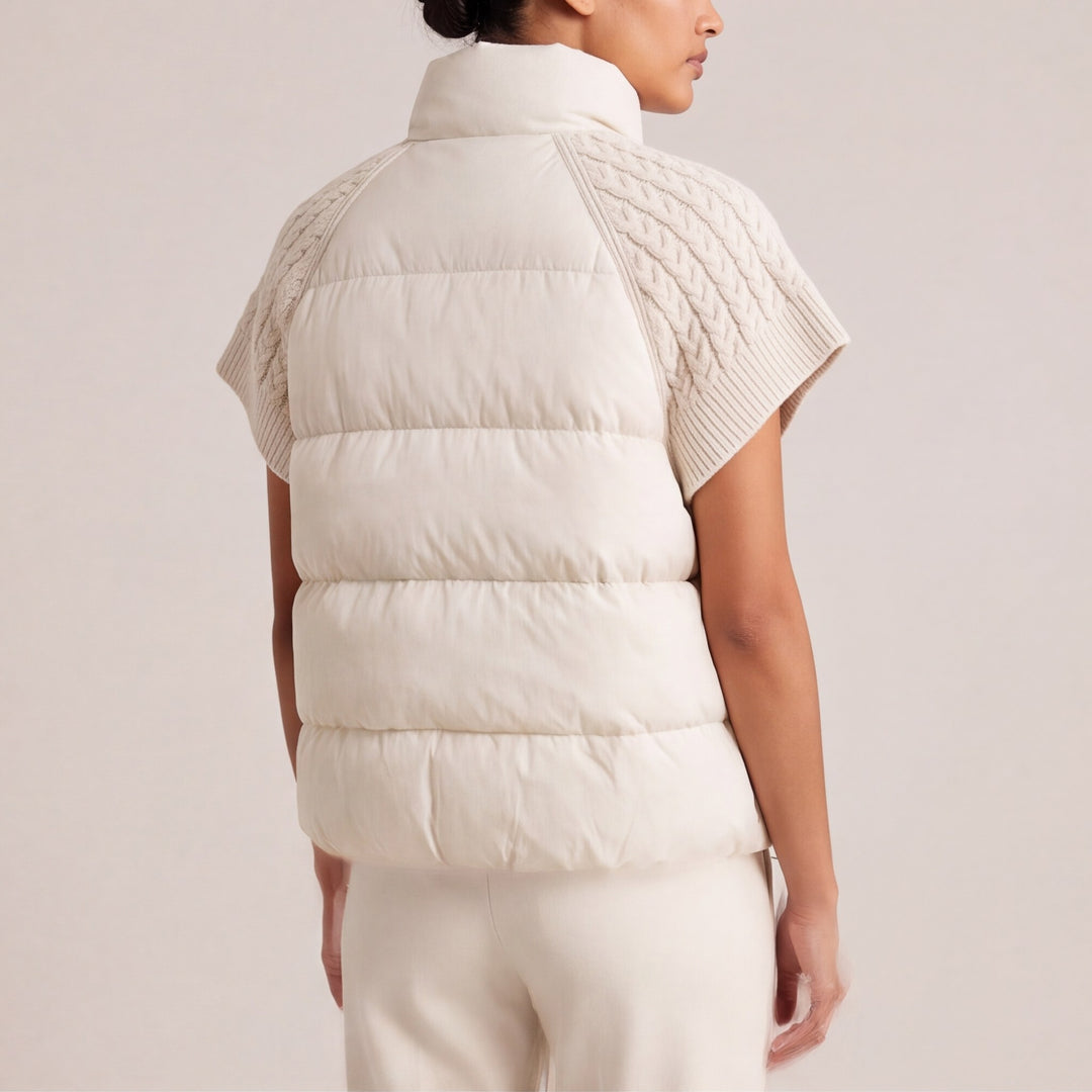 Amor Cable-Knit Puffer Vest